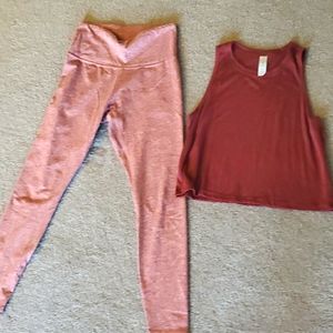 Balanced Collection Pink yoga/workout set